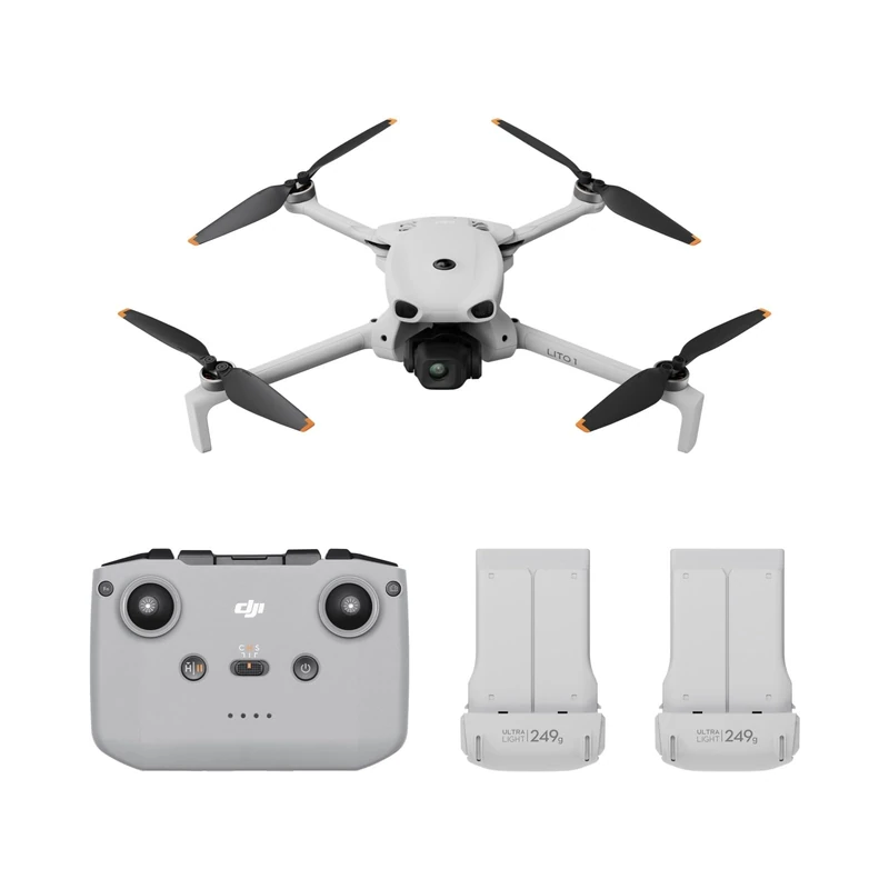 DJI Lito 1 Two-Battery Combo With DJI RC-N3, Drone With 4K Camera for Beginners, Obstacle Sensing, ActiveTrack, 4K Video & 8K Image, Lightweight for Adults, 15km Video Transmission, 2 Batteries, C0
