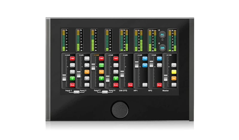 Icon Pro Audio Touch 8 USB Audio Interface 12×12 with 10" touchscreen, 4 mic/line inputs & ADAT for studio recording