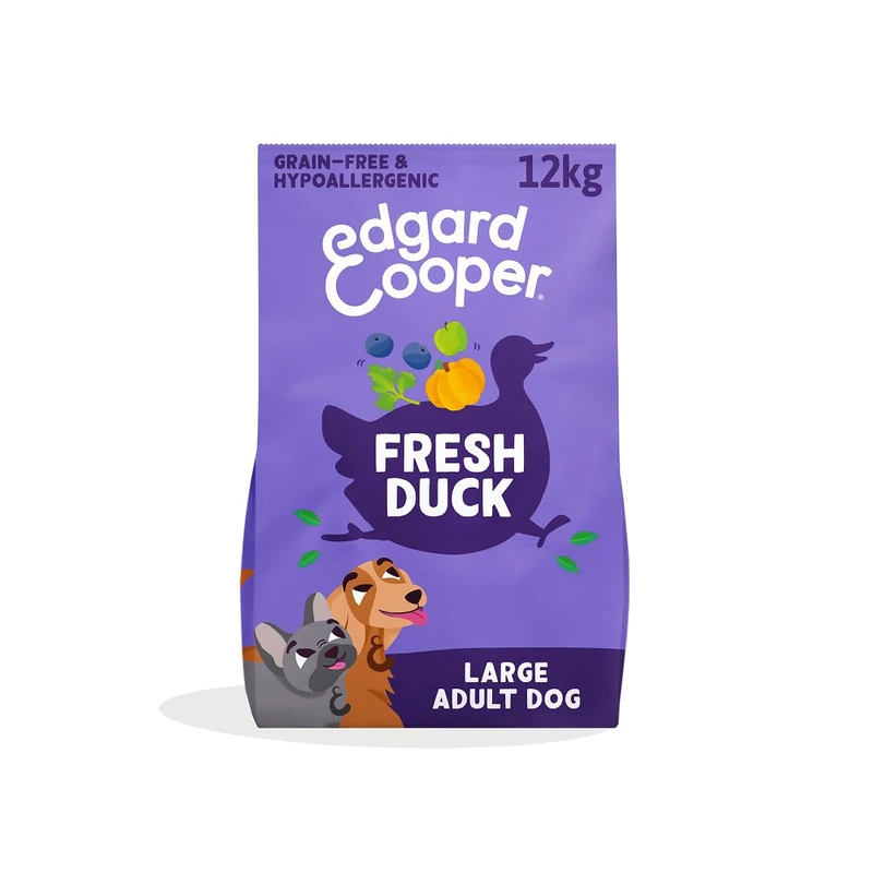 Edgard & Cooper Grain Free Dry Dog Food For Medium Breed Adult Dogs (7kg), Fresh Duck, Balanced Fibre For Gut Health, Hypoallergenic Recipe With Natural Ingredients, Never Meat Meal - Image 1