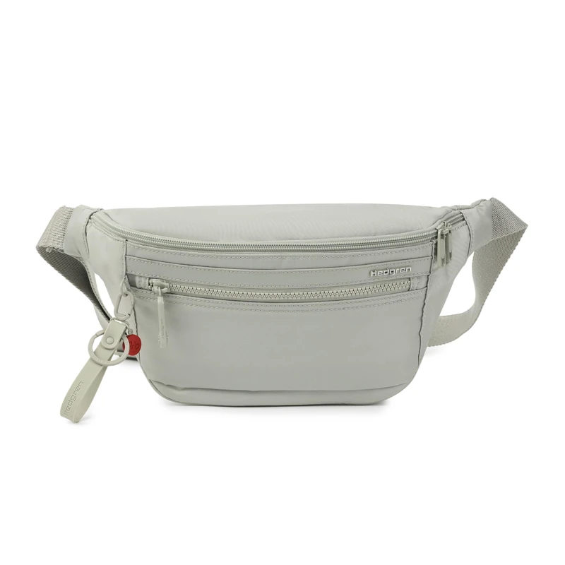 Hedgren BRANCO is a spacious, secure sling crossbody bag for urban commuting and travel using sustainable, 100% recycled materials., Pussywillow Grey, Medium-sized crossbody bag - Image 1