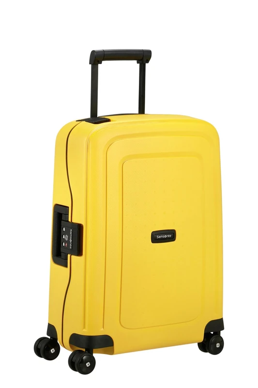 Samsonite S'Cure - Renewed Spinner S, Hand Luggage, S (55 cm), 34 L, Yellow (Yellow)