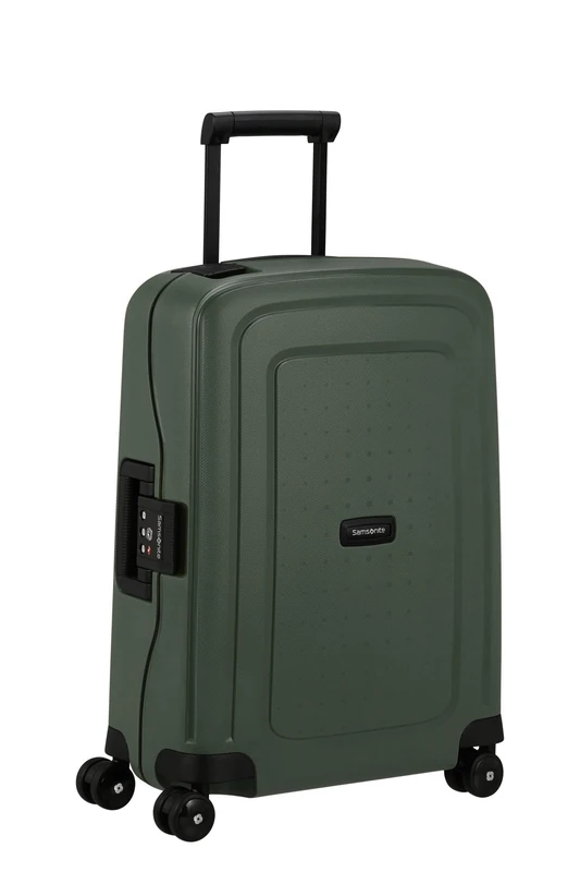 Samsonite S'Cure - Renewed Spinner S, Hand Luggage, S (55 cm), 34 L, Green (Dark Green)