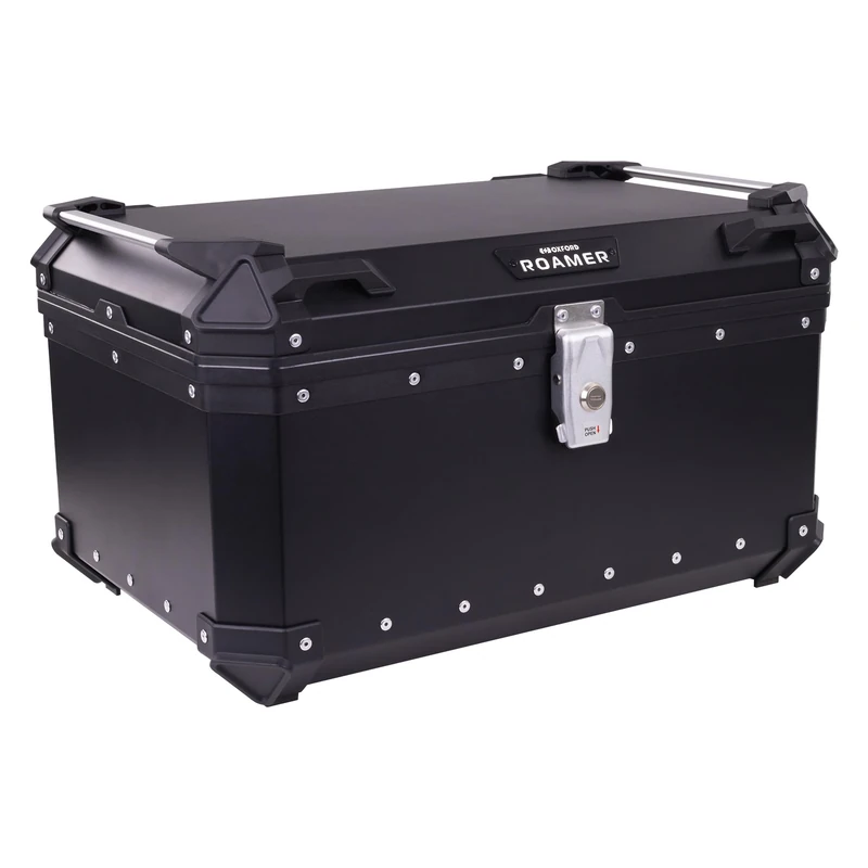 Oxford Roamer 65L Top Box OL1051 | Motorcycle Aluminium Hard Luggage Range, Black - Image 1