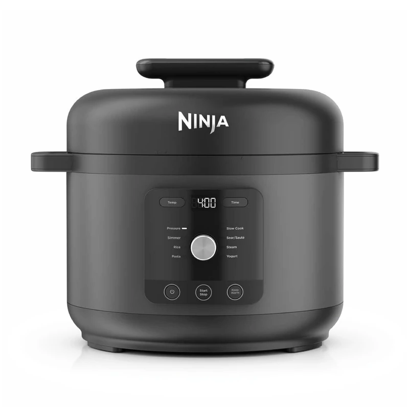 Ninja HyperHeat 9-in-1 Pressure Cooker, Slow Cooker and Rice Cooker, Includes Steam Rack and Removeable Dishwasher Safe 6L Cooking Pot, Make Yoghurt, Rice and more, Black PC201UK - Image 1