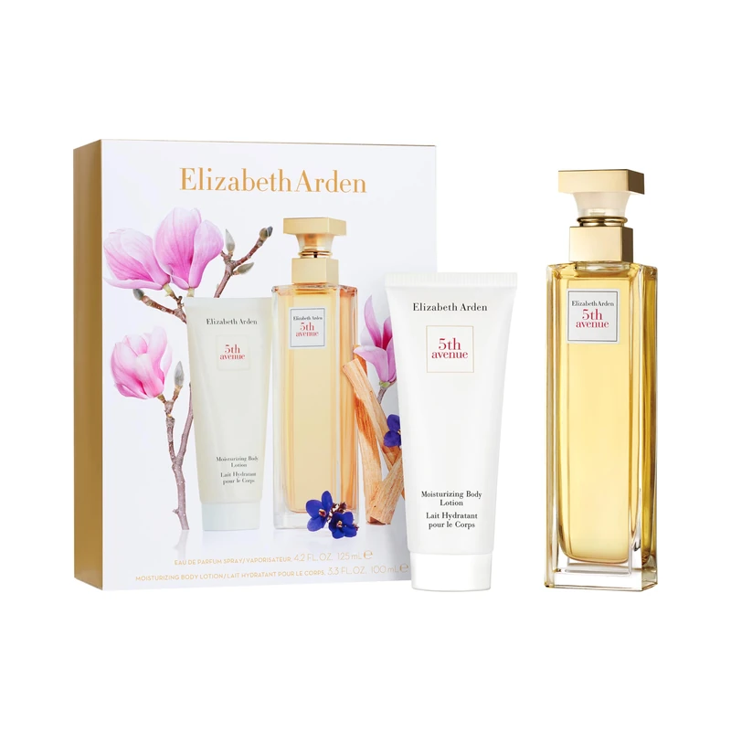 Elizabeth Arden - 5th Avenue 2-Piece Set, Eau de Parfum and Moisturising Body Lotion, Long Lasting Floral Women's Perfume with Magnolia and Bergamot Scent