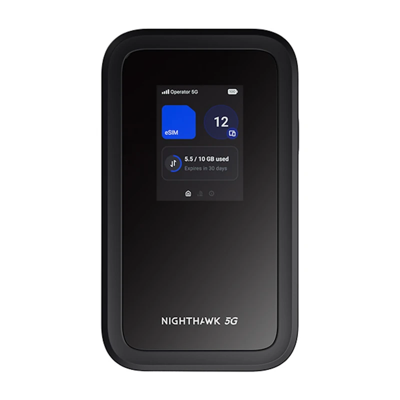 NETGEAR Nighthawk M7 | 5G MiFi Router with eSIM | Unlocked Portable WiFi Hotspot With Physical Sim Slot | 5G/4G/LTE – for Travel, Work | WiFi 7| 3.6 Gbps | MH7150