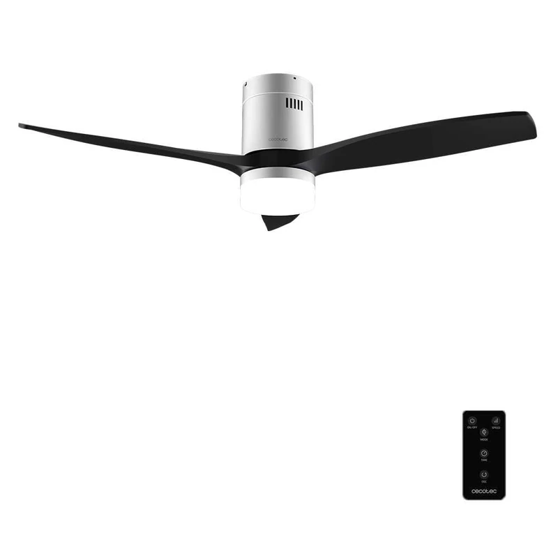 Cecotec EnergySilence Aero 5600 Classic Iron&Black Ceiling Fan with Light and Remote Control 52 Inches DC Motor 40 W, 3 Blades, LED Light, Timer, 6 Speeds, Winter/Summer Mode