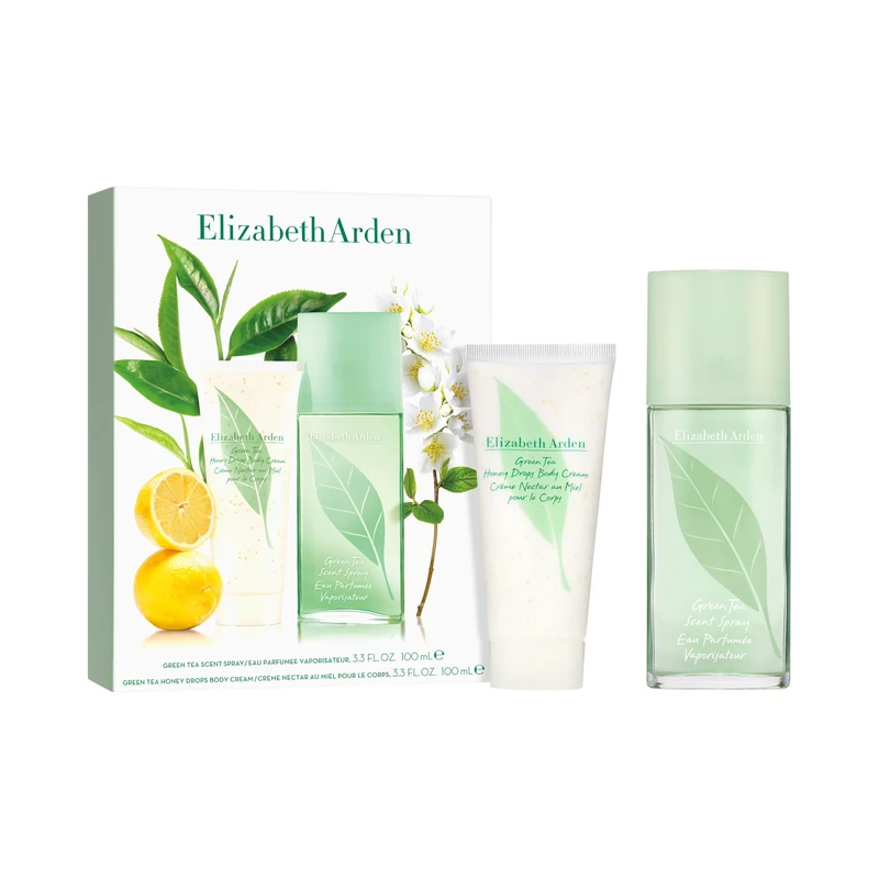 Elizabeth Arden - Green Tea 2-Piece Set, Scent Spray and Honey Drops Body Cream, Refreshing, Moisturising Duo for Soft, Scented Skin