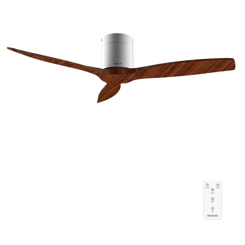 Cecotec EnergySilence 5400 Classic Iron&DarkWood Ceiling Fan with Remote Control, 52 Inches DC Motor, 40 W, 3 Blades, 6 Speeds, Timer up to 8h, Winter/Summer Mode