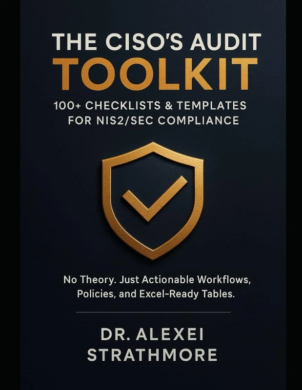 The CISO’s Audit Toolkit: 100+ Checklists & Templates for NIS2/SEC Compliance: No Theory. Just Actionable Workflows, Policies, and Excel-Ready Tables.