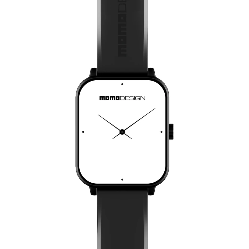 MOMO Design - 1.83" STEALTH Smartwatch - TFT Display - Bluetooth Calls and Health Monitoring - Waterproof and Dustproof - Works with MD TIME App - Black