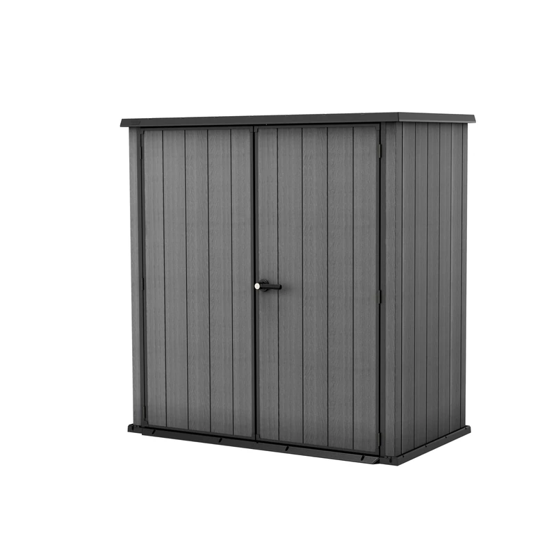 Keter Fortis XL 3100L Outdoor Storage Cabinet - Grey | Heavy‑Duty Resin Cabinet for Garden Tools & Adult Bike Storage | Weather‑Resistant, Reinforced Design with Lockable Doors & Metal Hinges - Image 1