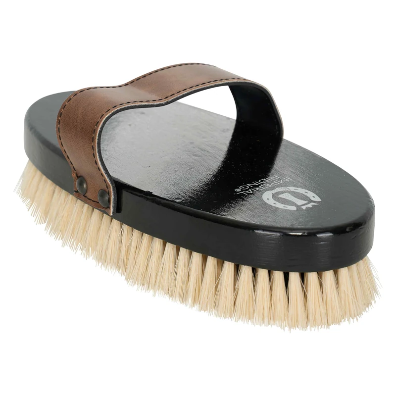 Imperial Riding IRH Soft Brush, Especially Gentle Horse Brush with Soft Horsehair Bristles, Gentle Grooming for Natural Shine & Stylish Stable Look, Metallic Bronze