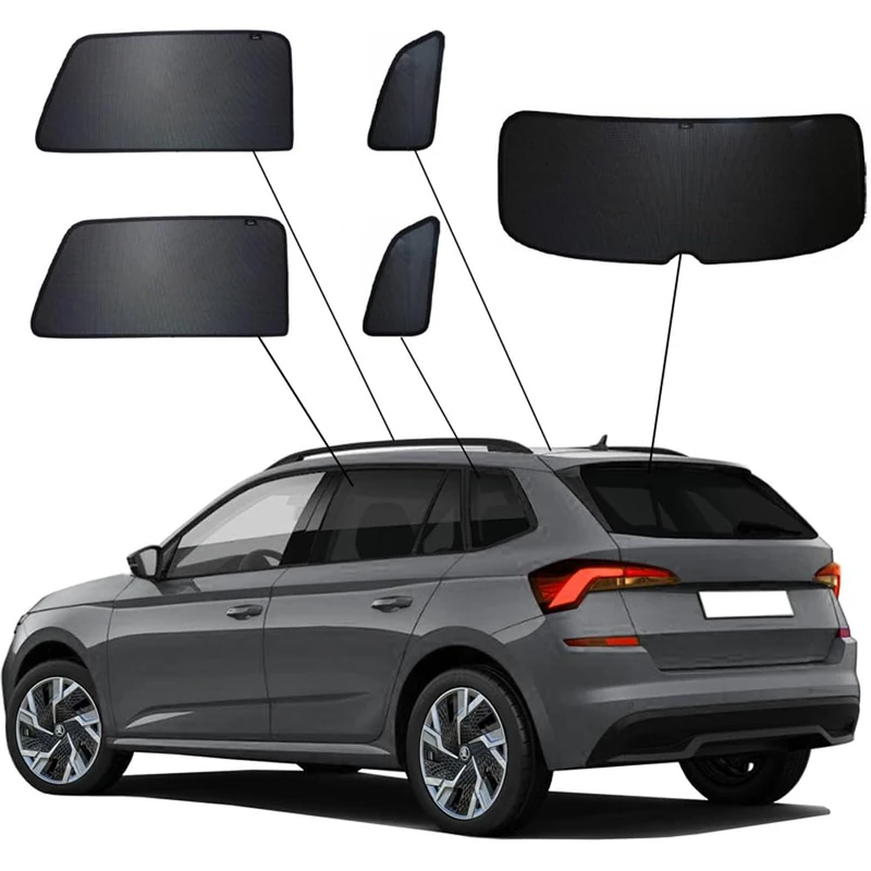 SunClip Privacy & Sun protection compatible with Skoda Kamiq (NW) 2019-2024