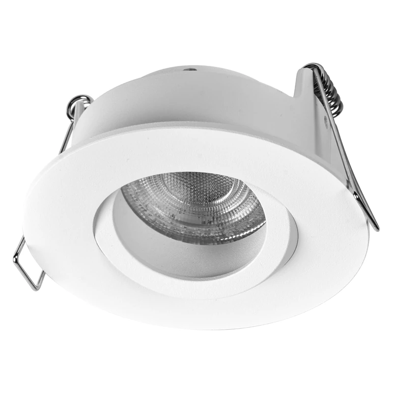 LED Recessed Spotlight IP65 Press 4.5 W 840 White 4000 K Neutral White Aluminium Moisture Resistant Pack of 3