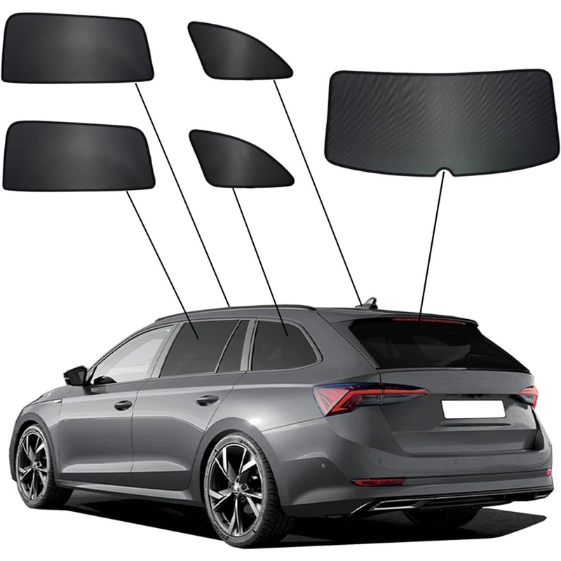SunClip Privacy & Sun protection compatible with Skoda Octavia IV (NX5) Combi 2020-