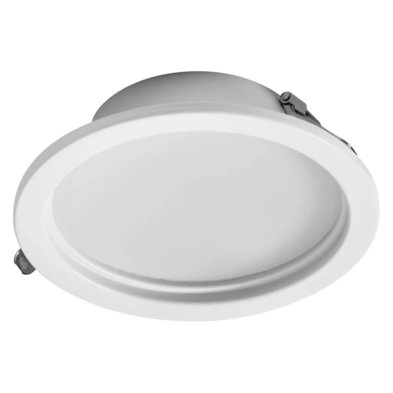 OSRAM Essential LED recessed Spotlight IP44 Dim 160mm 18W Metal, Set of 3 Bathroom downlights, Warm White 3000K Steel