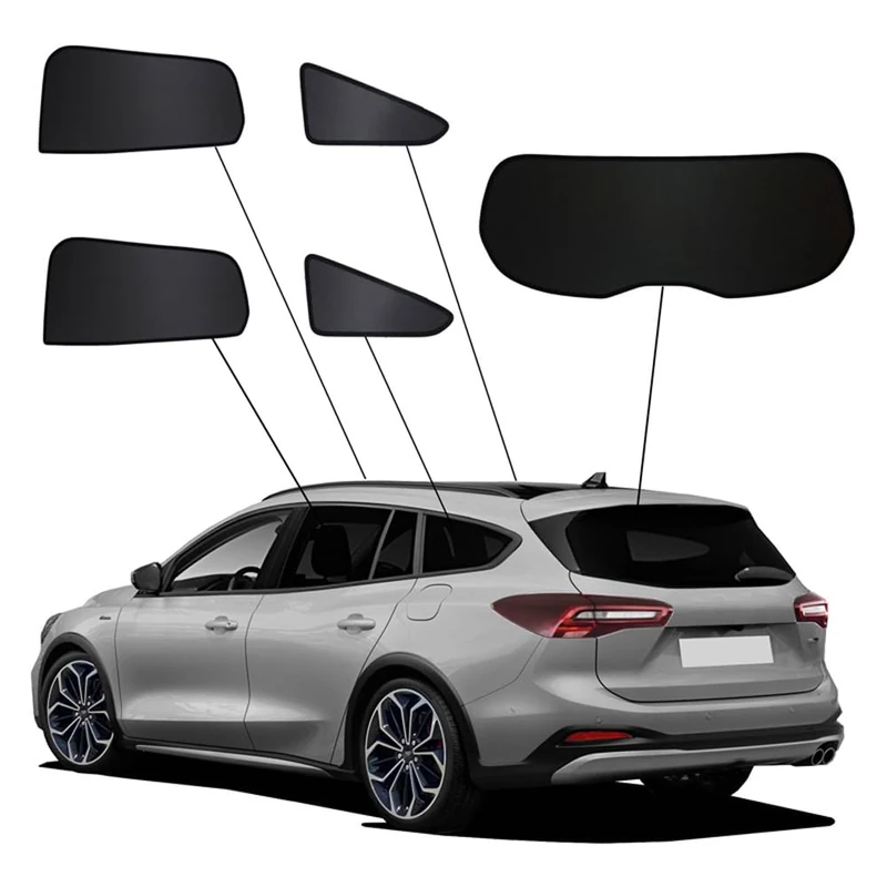 SunClip Privacy & Sun protection compatible with Ford Focus IV Wagon 2018-