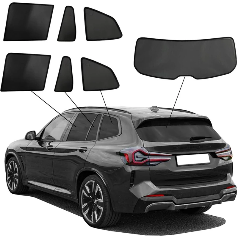 SunClip Privacy & Sun protection compatible with BMW X3 (G01) 2017- & iX3 (G08) 2020-
