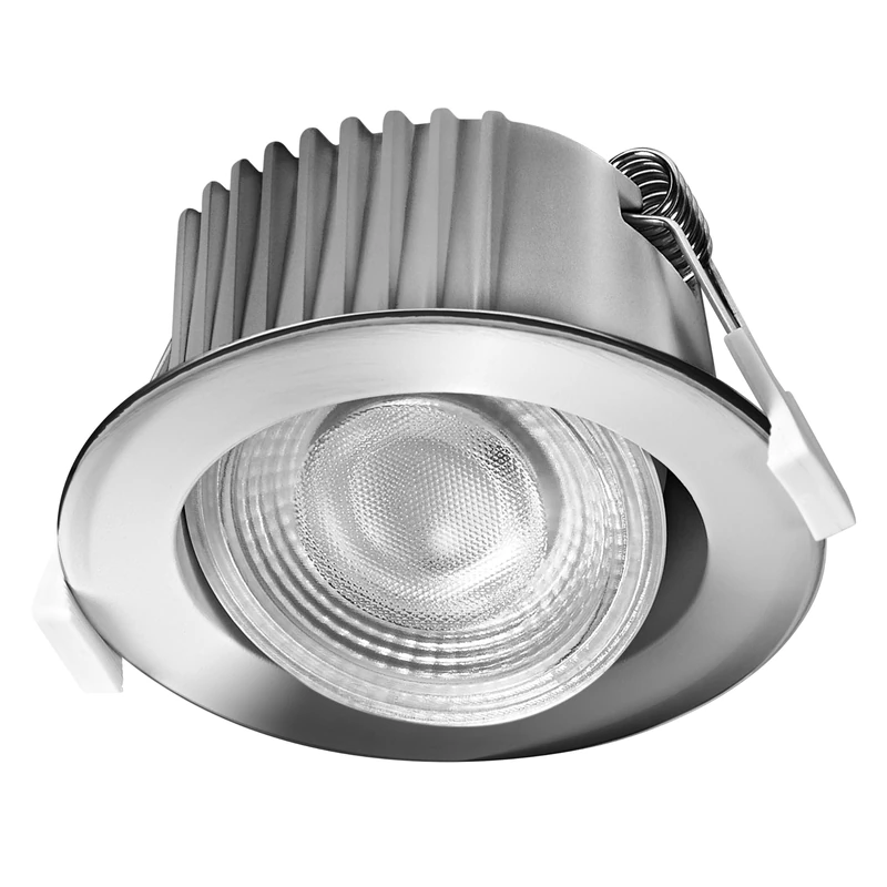 LED Recessed Spot Light DIM IP44 4.9 W Chrome Set of 3 Bathroom Dimmable Adjustable Warm White 2700 K