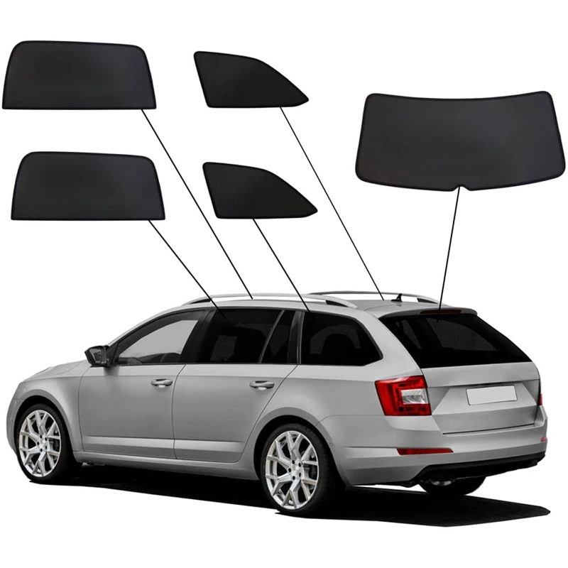 SunClip Privacy & Sun protection compatible with Skoda Octavia III (5E) Kombi 2013-2017 & Facelift 2017-2020