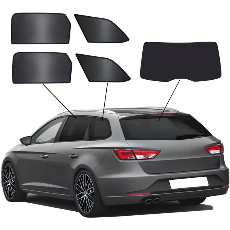 SunClip Privacy & Sun protection compatible with Seat Leon (5F) ST 2013-2020