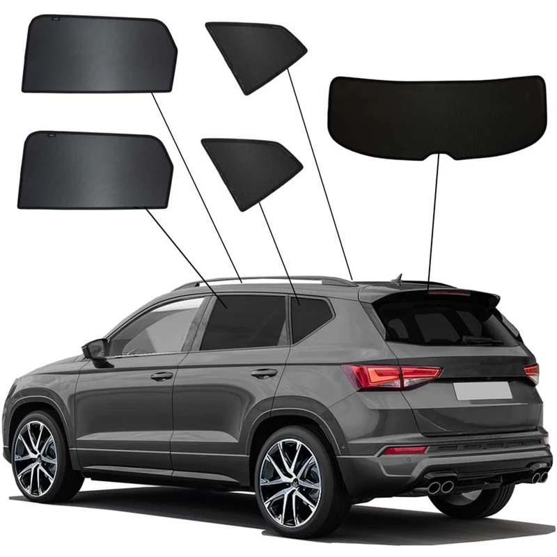 SunClip Privacy & Sun protection compatible with Seat/Cupra Ateca (KH7) 2016-