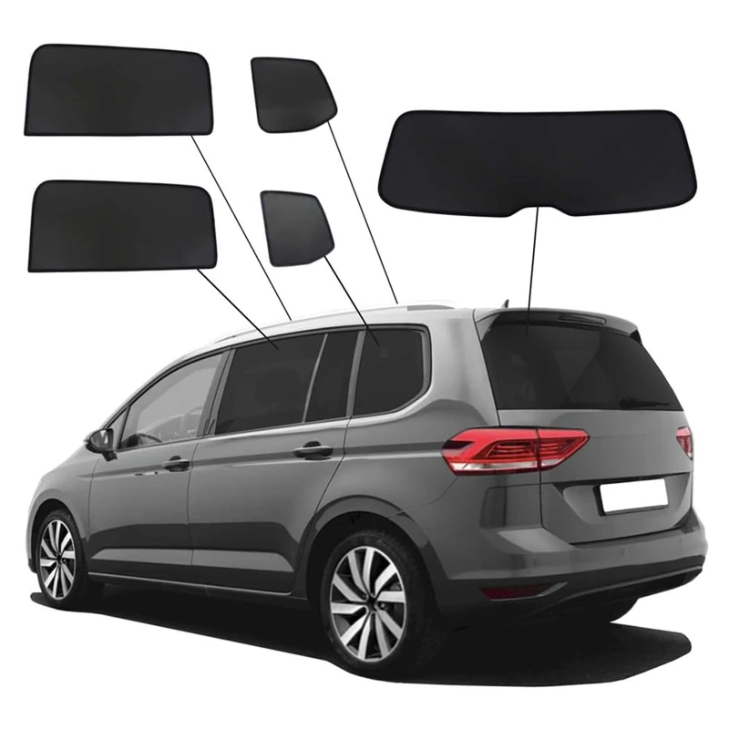 SunClip Privacy & Sun protection compatible with Volkswagen Touran (5T1) 2015-