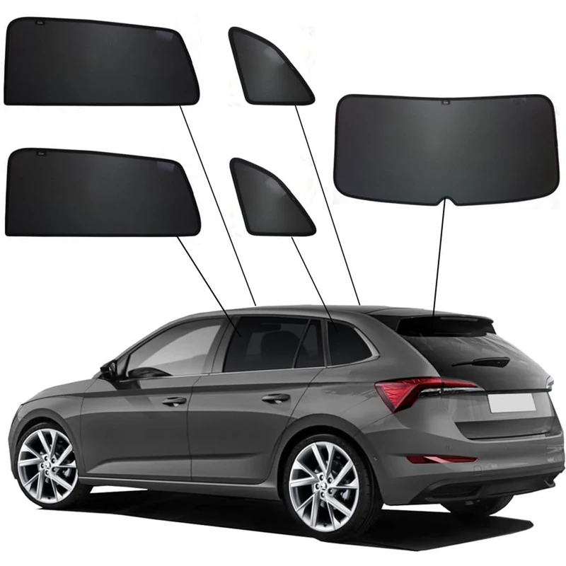 SunClip Privacy & Sun protection compatible with Skoda Scala (NW) 2019-