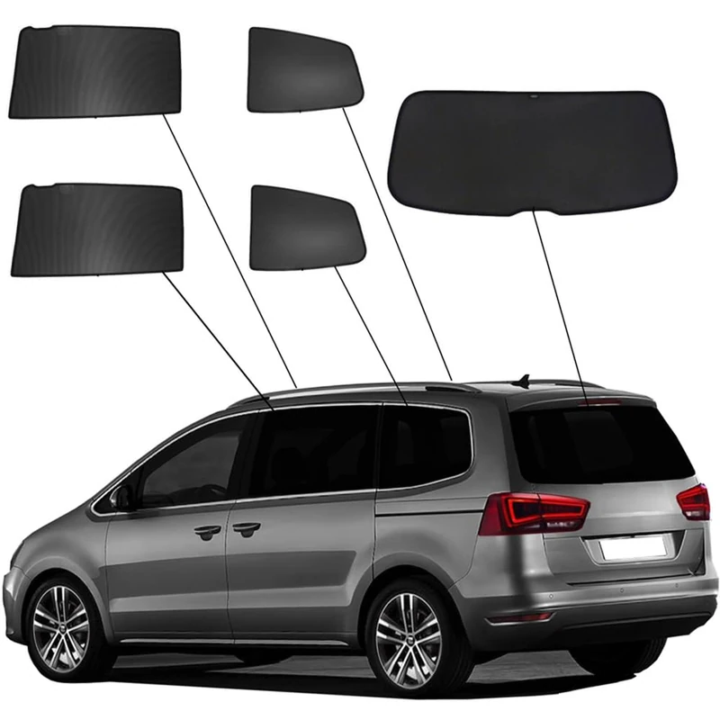 SunClip Privacy & Sun protection compatible with Volkswagen Sharan & Seat Alhambra (7N) 2010-2022
