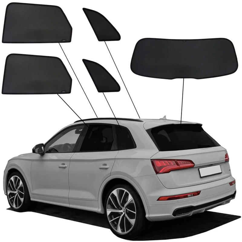 SunClip Privacy & Sun protection compatible with Audi Q5 (FY) 2017-2025 excl. Sportback