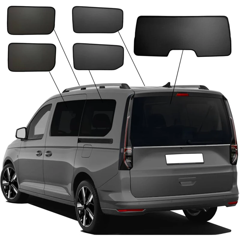 SunClip Privacy & Sun protection compatible with Volkswagen Caddy Maxi Van 2022- & Ford Grand Tourneo Connect 2022-