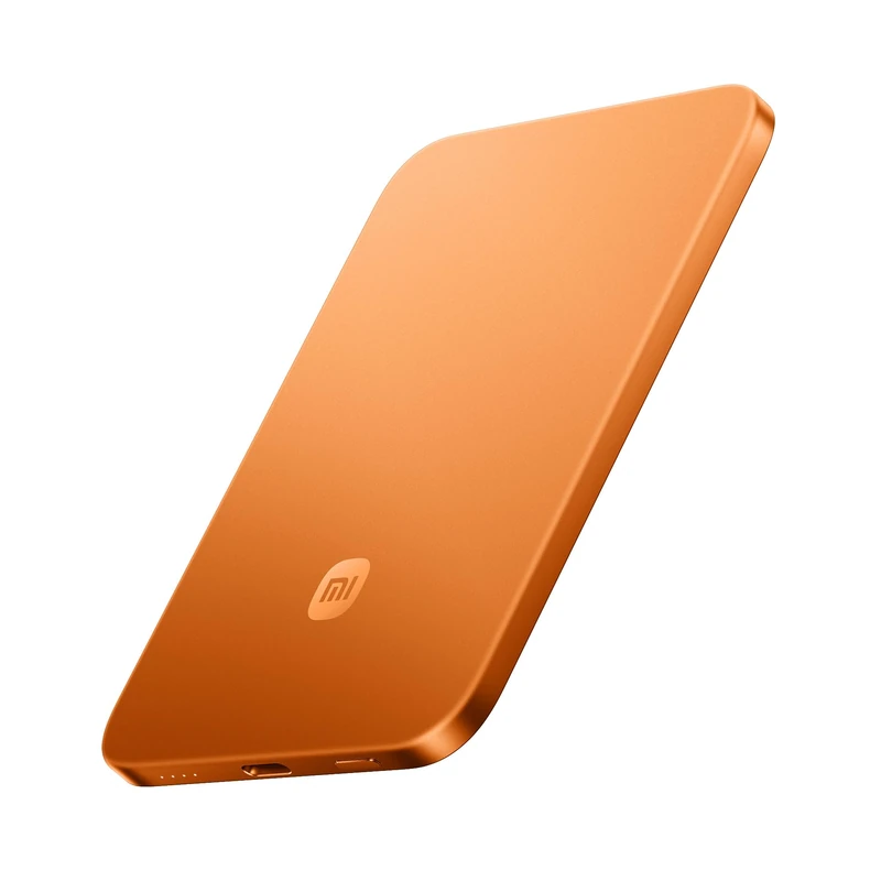 Xiaomi Ultrathin Magnetic Power Bank 5000mAh 15W MagSafe Compatible Power Bank for iPhone, Ultra Slim, Lightweight, Wireless Charging, for iPhone 17/16/15/14/13/12, Radiant Orange