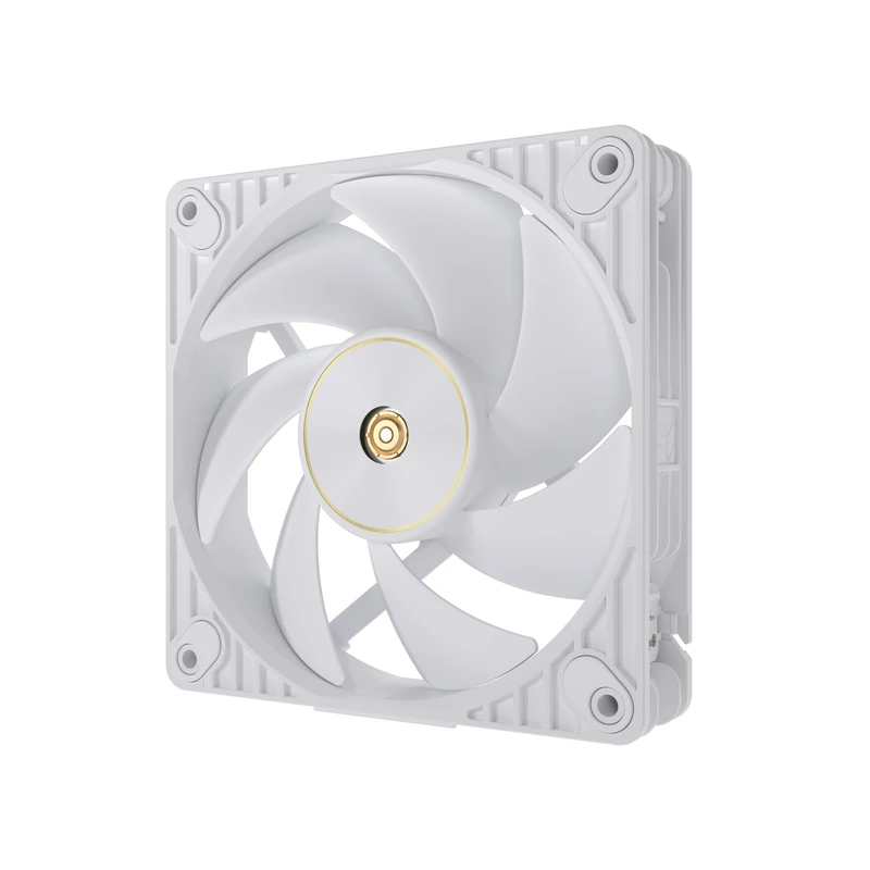 ASUS ProArt PF120 Single Pack – PMW 120 mm Fan, High Performance, 28 mm Frame, LCP Blades, Quiet Operation, Precision Engineering, Chain Connectors, White