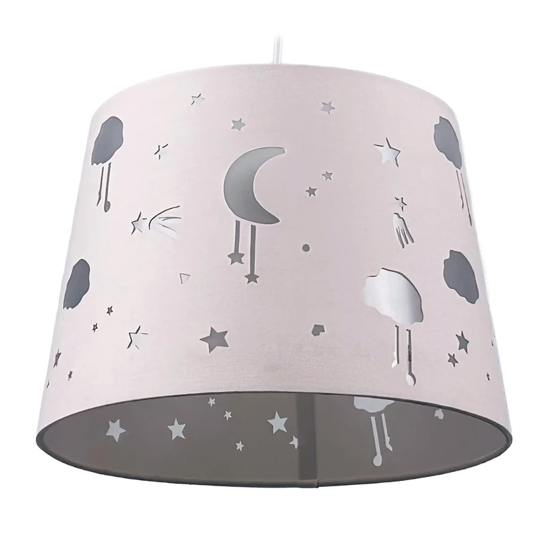Relaxdays Children's Pendant Light, Evening Sky Ceiling Lamp for Kids, Pink, 119x27x27 cm