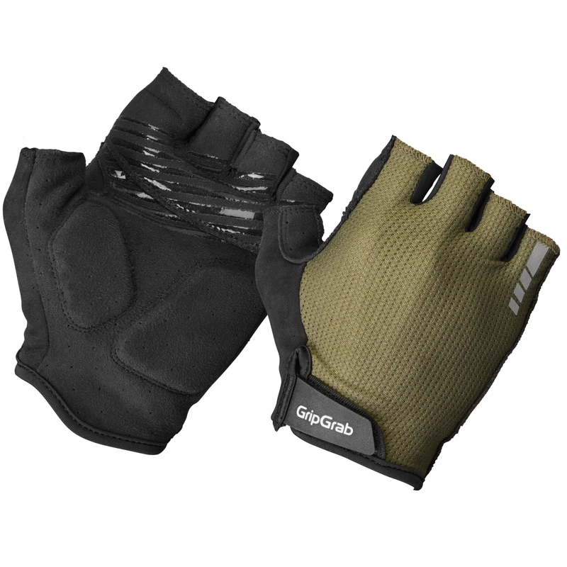 GripGrab EXPLR Padded Short Finger Summer Cycling Gloves Fingerless Breathable Cushioned Road MTB Gravel Bike Glove