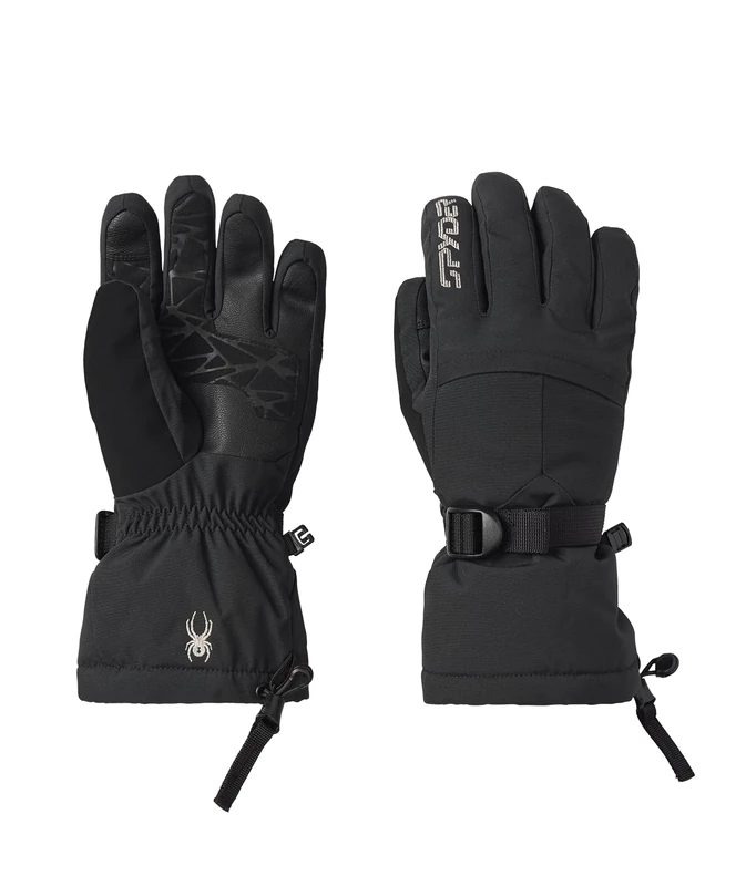 Spyder, YOUTH OVERWEB SKI GLOVES, Boy's, BLACK, L