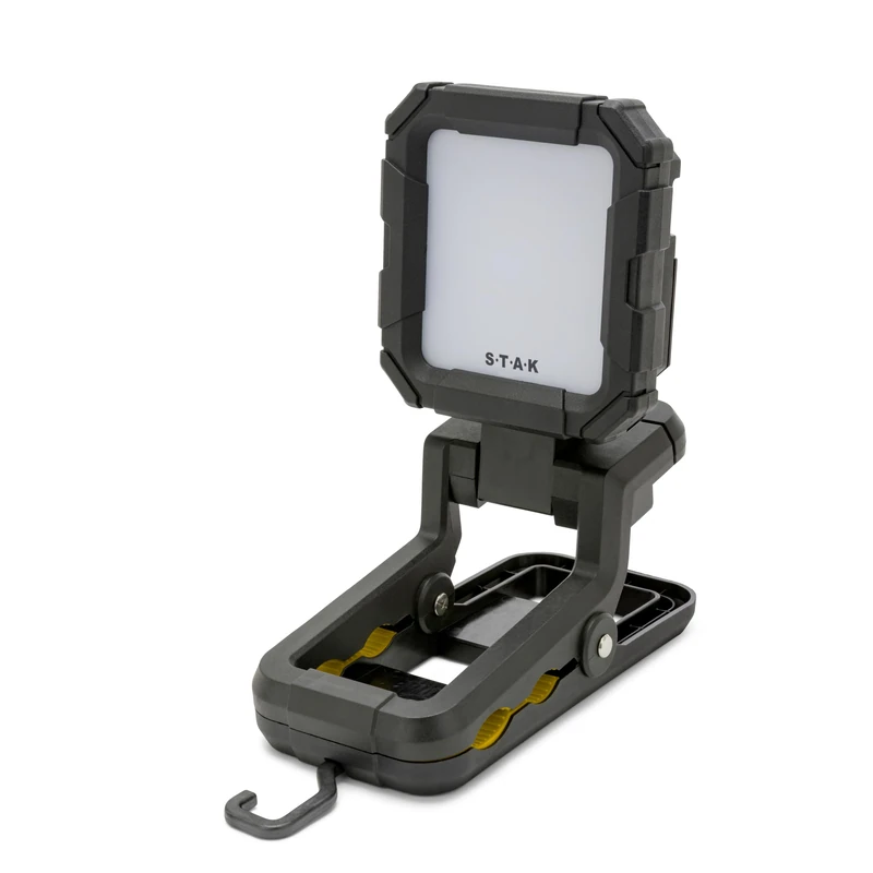 Rechargeable LED Work Light 10W 1000lm, Battery-Powered Spotlight with Clamp and Magnetic Base, Foldable and 360° Rotating LED Spotlight, Battery-Powered Spotlight for Workshop, Garage and Work - Image 1