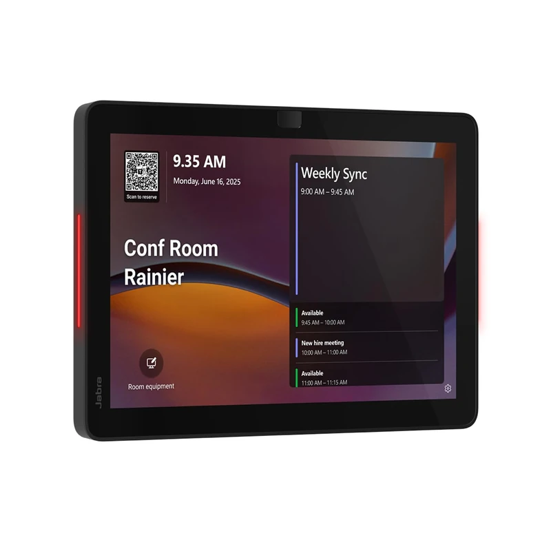 Jabra Scheduler – 10.1” Touchscreen Tablet, Meeting Room Scheduling Display, Android 13 OS, Flexible Wall or Glass Mounting, Works With Microsoft Teams and Zoom, Simple to Use, Easy Deployment - Image 1