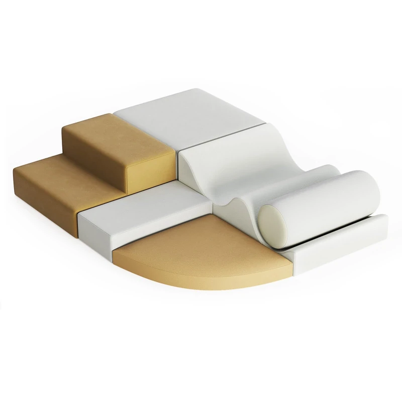 GarveeHome Foam Building Blocks Children's Climbing Corner Climber Pack of 6 Soft Building Blocks Giant Building Blocks Play Building Blocks PU Leather Climbing Blocks