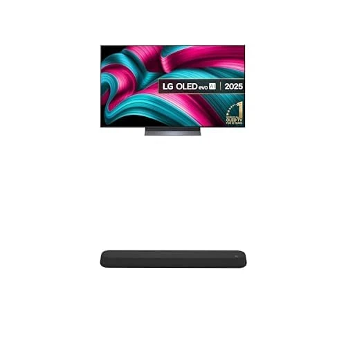 LG OLED55C55LA 55-Inch OLEDevo AI 4K UHD Smart TV bundle with USE6S 3.0 Ch Bluetooth Soundbar