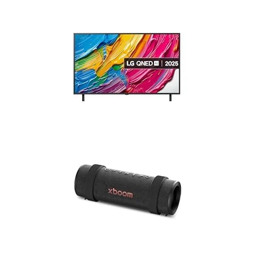 LG 50QNED80A6A 50-Inch 4K UHD Smart TV bundle with xboom Grab Portable Bluetooth Speaker