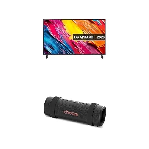 LG 50QNED70A6A 50-Inch 4K UHD Smart TV bundle with xboom Grab Portable Bluetooth Speaker