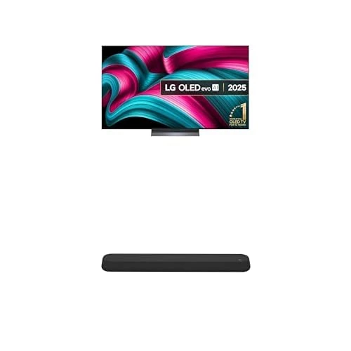 LG OLED65C55LA 65-Inch OLEDevo AI 4K UHD Smart TV bundle with USE6S 3.0 Ch Bluetooth Soundbar