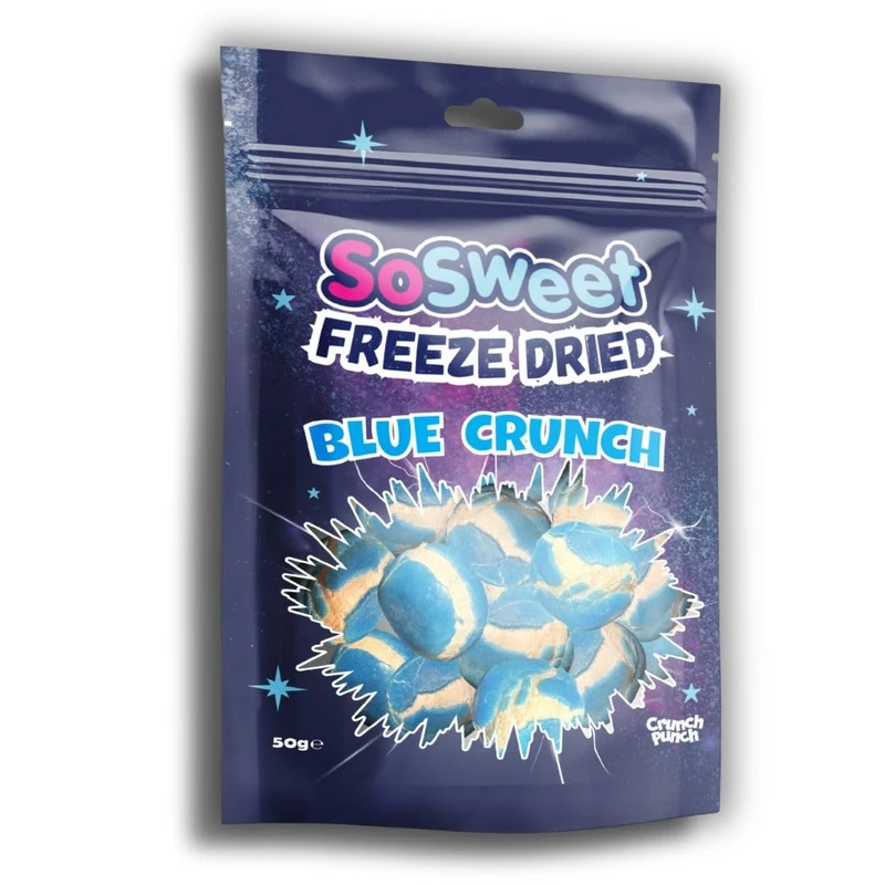 SoSweet Freeze Dried Sweets - Blue Crunch, 12 x 50g