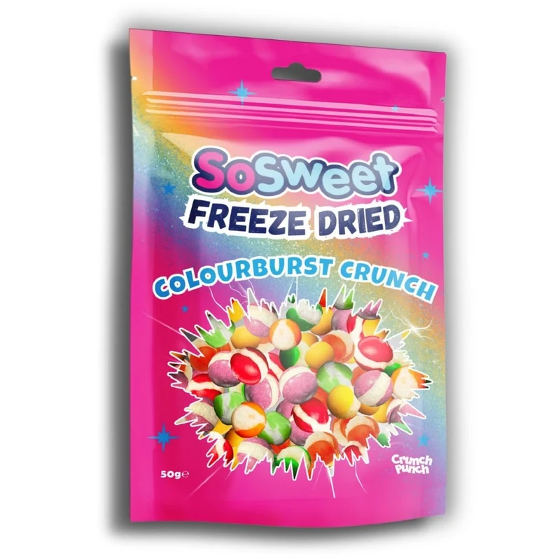 SoSweet Freeze Dried Sweets - Colourburst Crunch, 12 x 50g