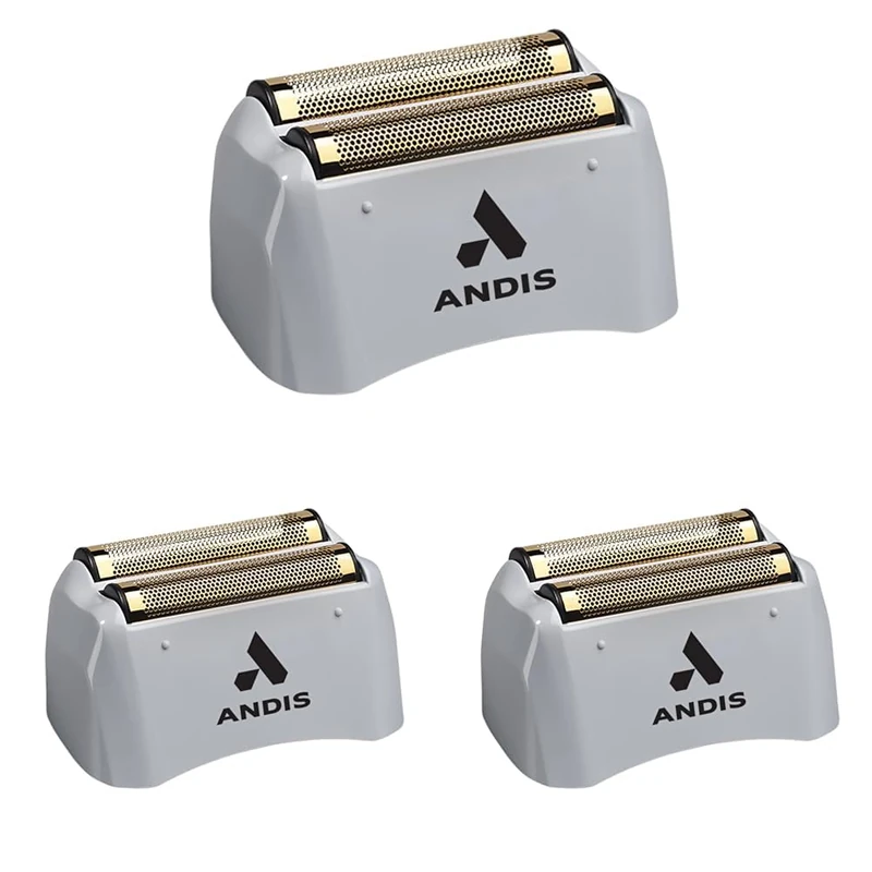 Andis 17285 Replacement Lithium Titanium Foil Assembly for The ProFoil Shaver, Gray (Packaging May Vary) (Pack of 3)