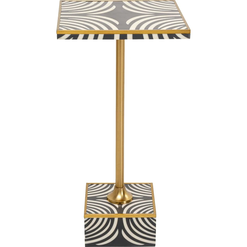 Kare Design Side Table Zebra Black/White 25 x 25 cm Storage Table Coffee Table Living Room Table Flower Stand - Image 1