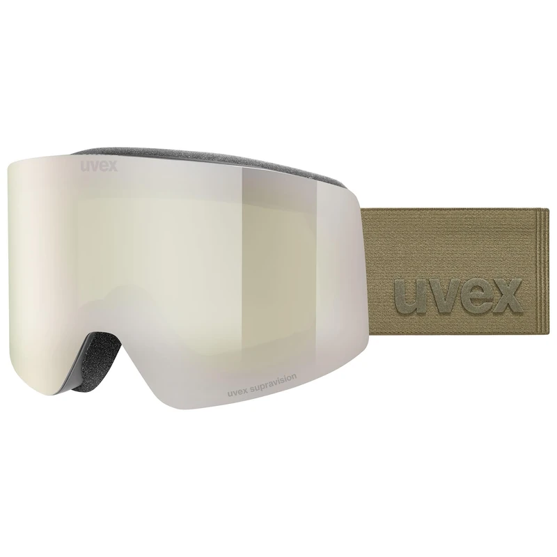 Uvex Unisex-Adult, provoqe FM ski goggles, black matt/mirror platin, one size