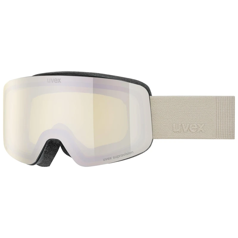 Uvex Unisex-Kids, pwdr FM ski goggles, black matt/mirror platin, one size